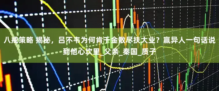 八戒策略 揭秘，吕不韦为何肯千金散尽扶大业？赢异人一句话说到他心坎里_父亲_秦国_质子