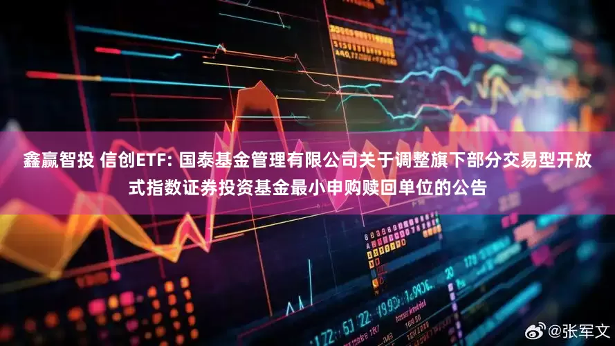鑫赢智投 信创ETF: 国泰基金管理有限公司关于调整旗下部分交易型开放式指数证券投资基金最小申购赎回单位的公告